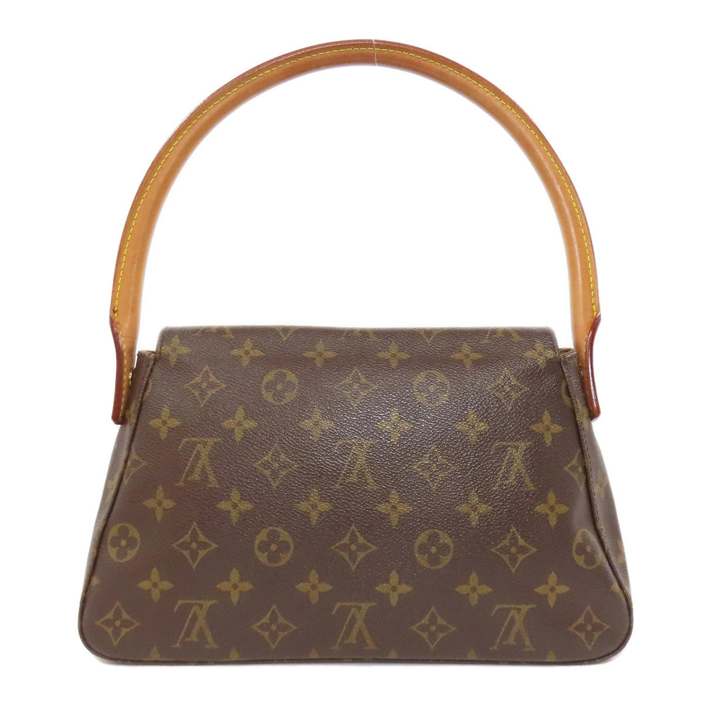 Louis Vuitton Monogram Handbag Looping Canvas Brown